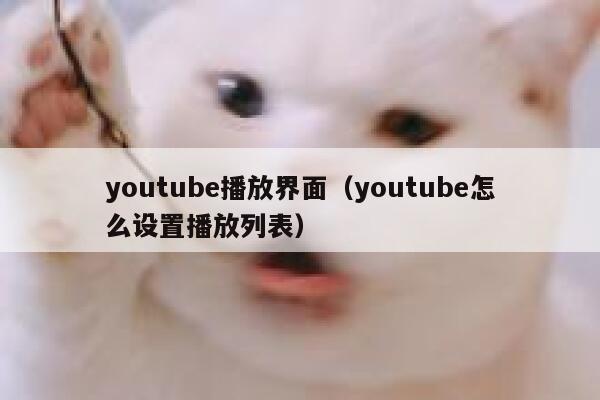 youtube播放界面（youtube怎么设置播放列表） 第1张