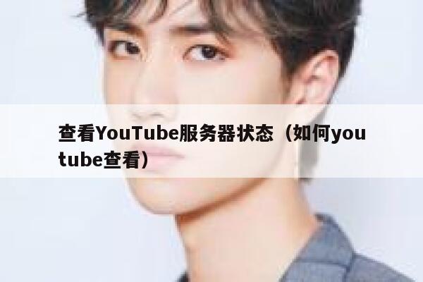 查看YouTube服务器状态（如何youtube查看） 第1张