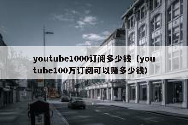 youtube1000订阅多少钱（youtube100万订阅可以赚多少钱） 第1张