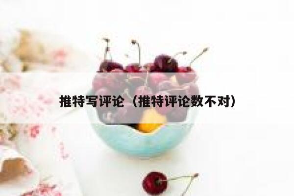推特写评论（推特评论数不对） 第1张