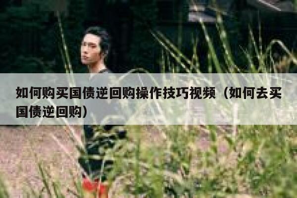 如何购买国债逆回购操作技巧视频（如何去买国债逆回购） 第1张