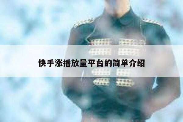 快手涨播放量平台的简单介绍 第1张