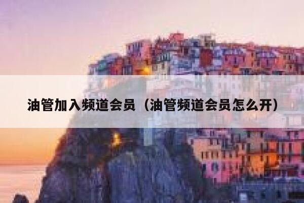 油管加入频道会员（油管频道会员怎么开） 第1张