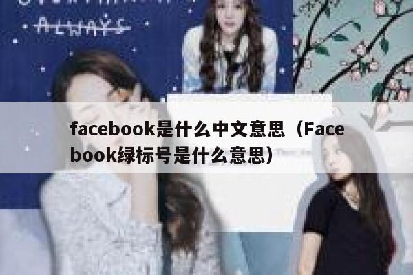 facebook是什么中文意思（Facebook绿标号是什么意思） 第1张