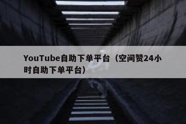 YouTube自助下单平台（空间赞24小时自助下单平台） 第1张