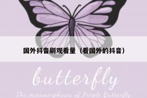 国外抖音刷观看量（看国外的抖音） 第1张