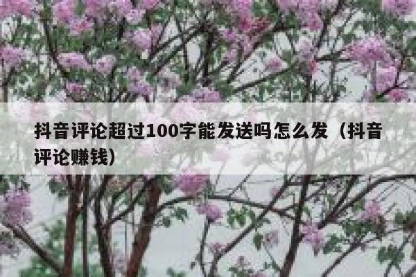 抖音评论超过100字能发送吗怎么发（抖音评论赚钱） 第1张