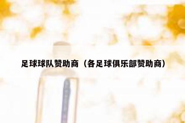 足球球队赞助商（各足球俱乐部赞助商） 第1张