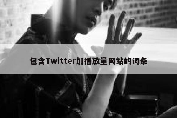 包含Twitter加播放量网站的词条 第1张