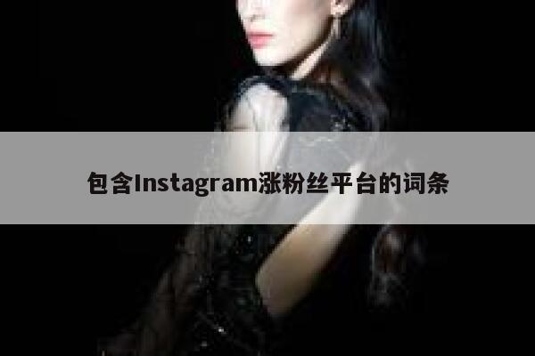 包含Instagram涨粉丝平台的词条 第1张