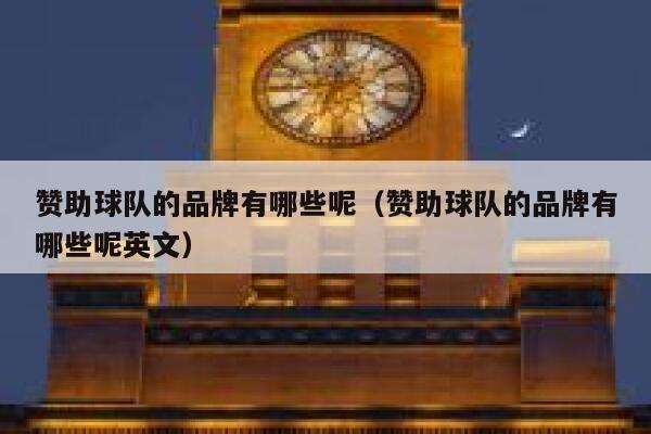 赞助球队的品牌有哪些呢（赞助球队的品牌有哪些呢英文） 第1张