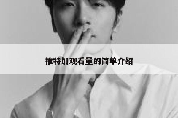 推特加观看量的简单介绍 第1张