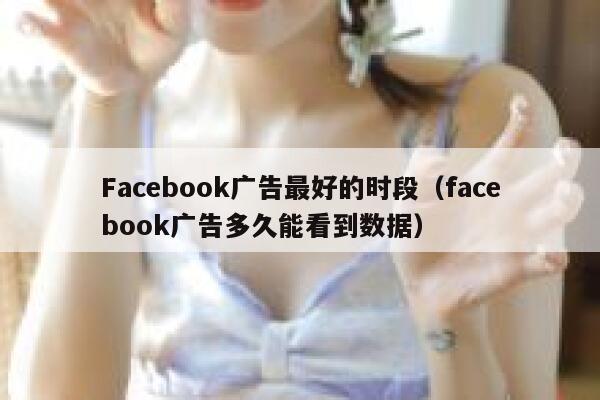Facebook广告最好的时段（facebook广告多久能看到数据） 第1张