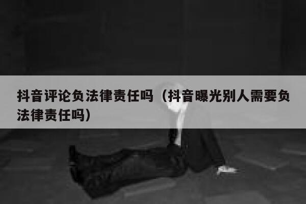 抖音评论负法律责任吗（抖音曝光别人需要负法律责任吗） 第1张