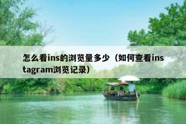 怎么看ins的浏览量多少（如何查看instagram浏览记录） 第1张