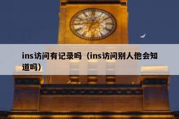 ins访问有记录吗（ins访问别人他会知道吗） 第1张