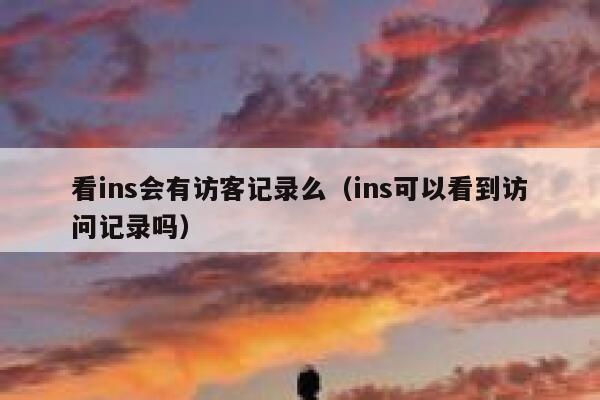 看ins会有访客记录么（ins可以看到访问记录吗） 第1张