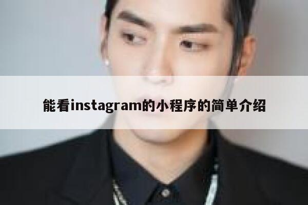 能看instagram的小程序的简单介绍 第1张