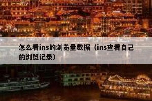 怎么看ins的浏览量数据（ins查看自己的浏览记录） 第1张