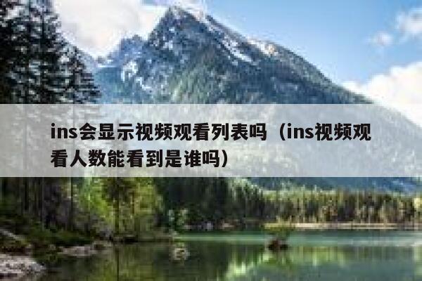 ins会显示视频观看列表吗（ins视频观看人数能看到是谁吗） 第1张
