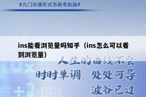 ins能看浏览量吗知乎（ins怎么可以看到浏览量） 第1张