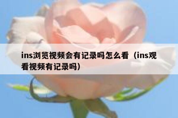 ins浏览视频会有记录吗怎么看（ins观看视频有记录吗） 第1张
