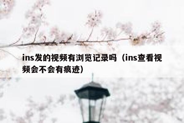 ins发的视频有浏览记录吗（ins查看视频会不会有痕迹） 第1张