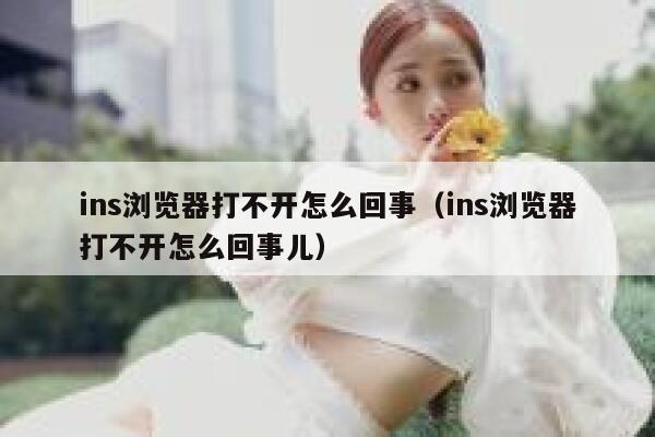 ins浏览器打不开怎么回事（ins浏览器打不开怎么回事儿） 第1张