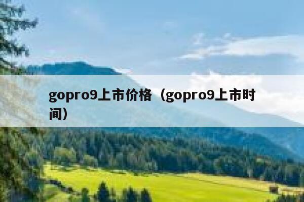 gopro9上市价格（gopro9上市时间） 第1张