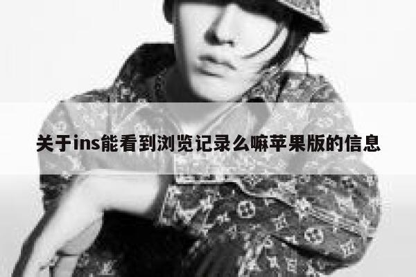 关于ins能看到浏览记录么嘛苹果版的信息 第1张
