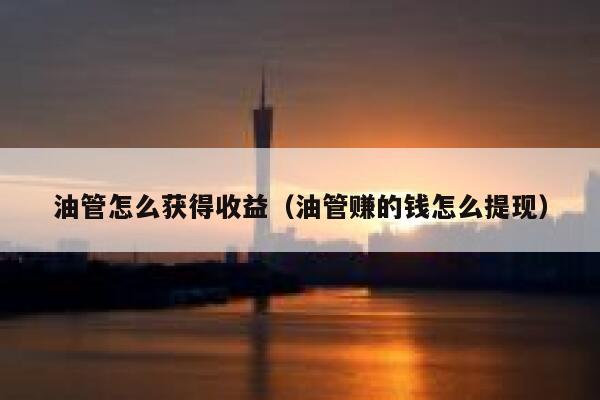 油管怎么获得收益（油管赚的钱怎么提现） 第1张