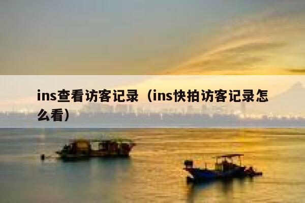 ins查看访客记录（ins快拍访客记录怎么看） 第1张