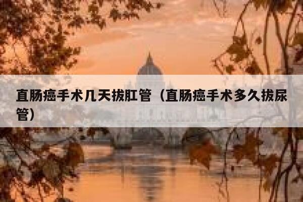 直肠癌手术几天拔肛管（直肠癌手术多久拔尿管） 第1张