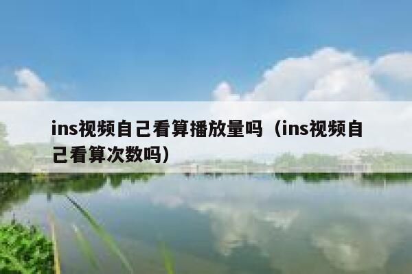 ins视频自己看算播放量吗（ins视频自己看算次数吗） 第1张