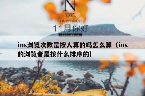 ins浏览次数是按人算的吗怎么算（ins的浏览者是按什么排序的） 第1张
