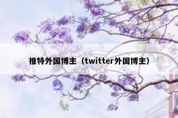 推特外国博主（twitter外国博主） 第1张