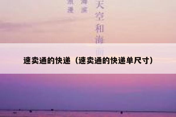 速卖通的快递（速卖通的快递单尺寸） 第1张