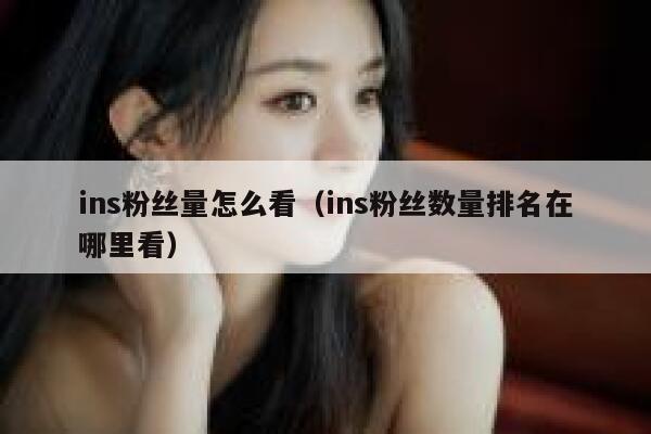 ins粉丝量怎么看（ins粉丝数量排名在哪里看） 第1张