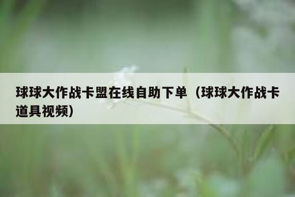 球球大作战卡盟在线自助下单（球球大作战卡道具视频） 第1张