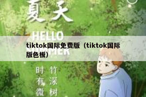 tiktok国际免费版（tiktok国际版色板） 第1张