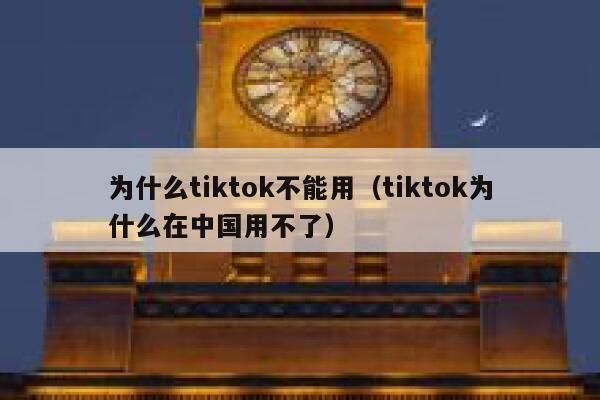 为什么tiktok不能用（tiktok为什么在中国用不了） 第1张