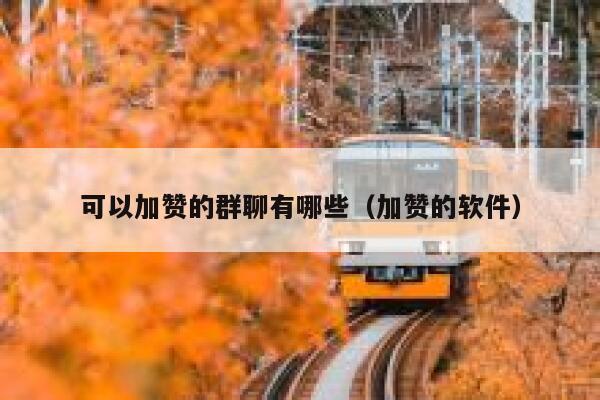 可以加赞的群聊有哪些（加赞的软件） 第1张