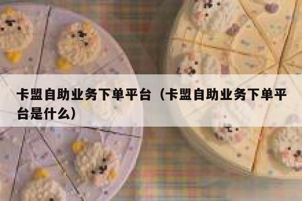 卡盟自助业务下单平台（卡盟自助业务下单平台是什么） 第1张