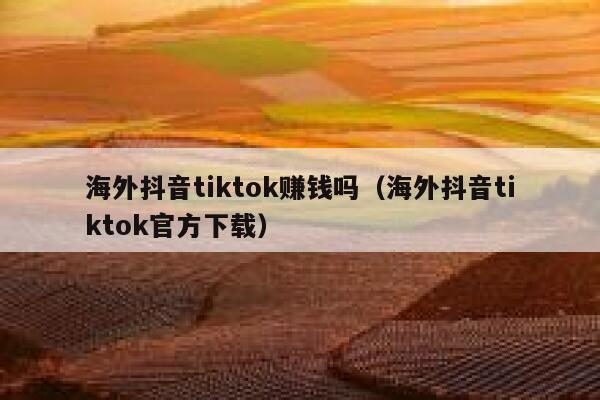 海外抖音tiktok赚钱吗（海外抖音tiktok官方下载） 第1张