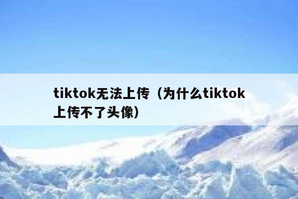 tiktok无法上传（为什么tiktok上传不了头像） 第1张