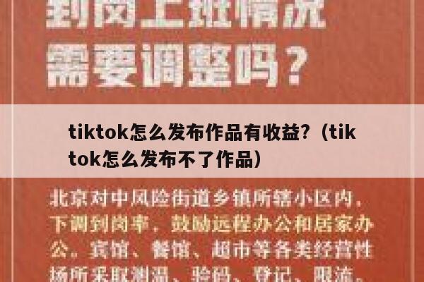 tiktok怎么发布作品有收益?（tiktok怎么发布不了作品） 第1张