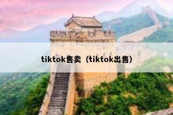 tiktok售卖（tiktok出售） 第1张