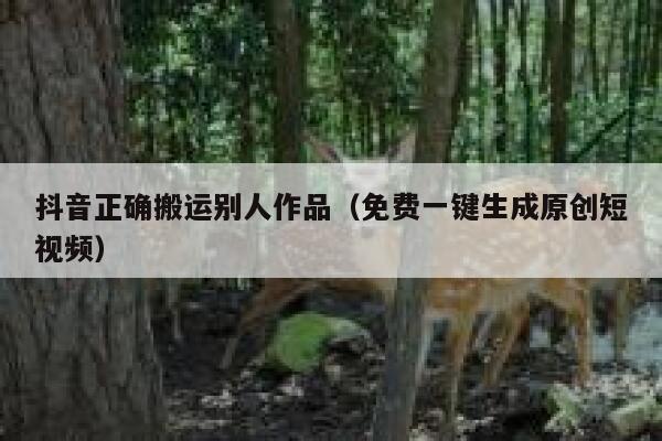 抖音正确搬运别人作品（免费一键生成原创短视频） 第1张