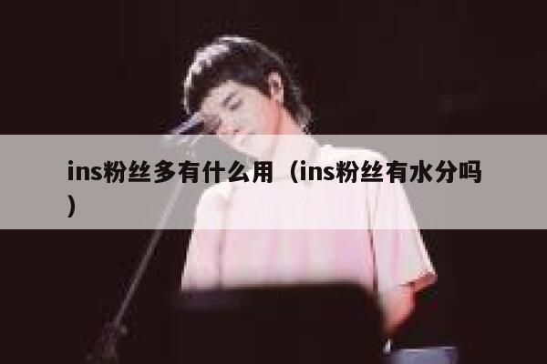 ins粉丝多有什么用（ins粉丝有水分吗） 第1张