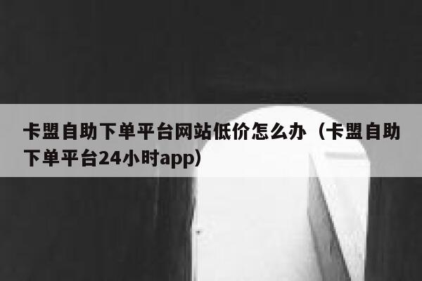 卡盟自助下单平台网站低价怎么办(卡盟自助下单平台24小时app) 第1张 卡盟自助下单平台网站低价怎么办(卡盟自助下单平台24小时app) 第1张